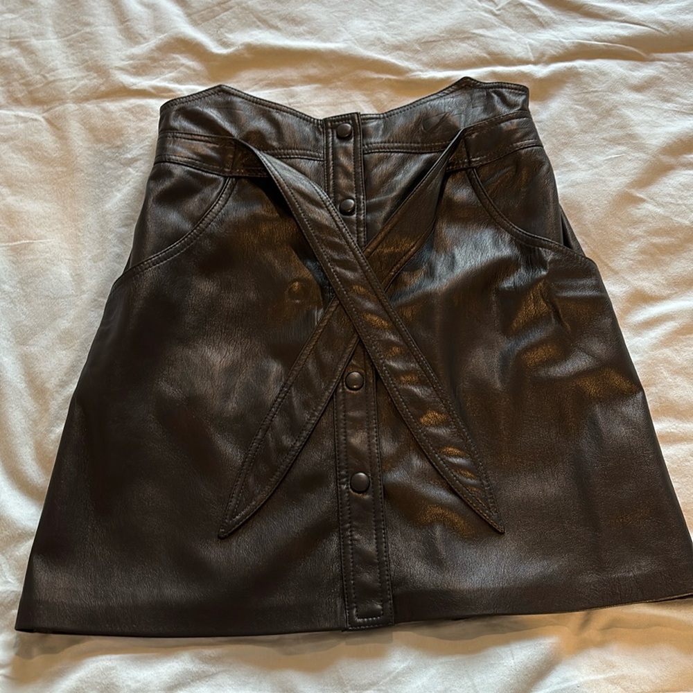 Nanushka vegan leather skirt size M